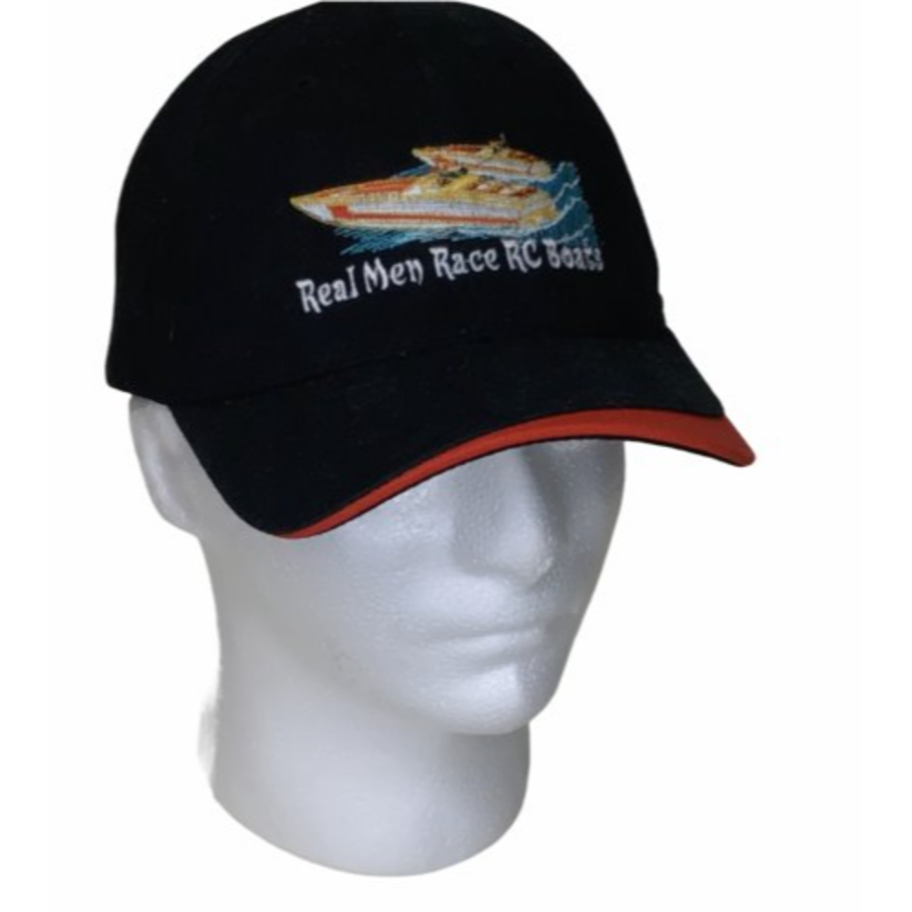 Radio Control Boat Racing Baseball Cap Truckers Hat Black Adjustable Hook & Loop